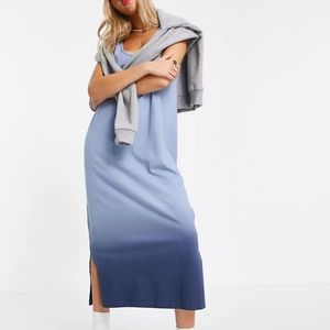 Noisy may jersey midi tank dress in blue ombre